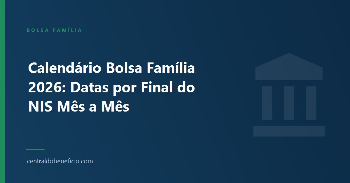 Calendário Bolsa Família 2026: Datas por Final do NIS Mês a Mês